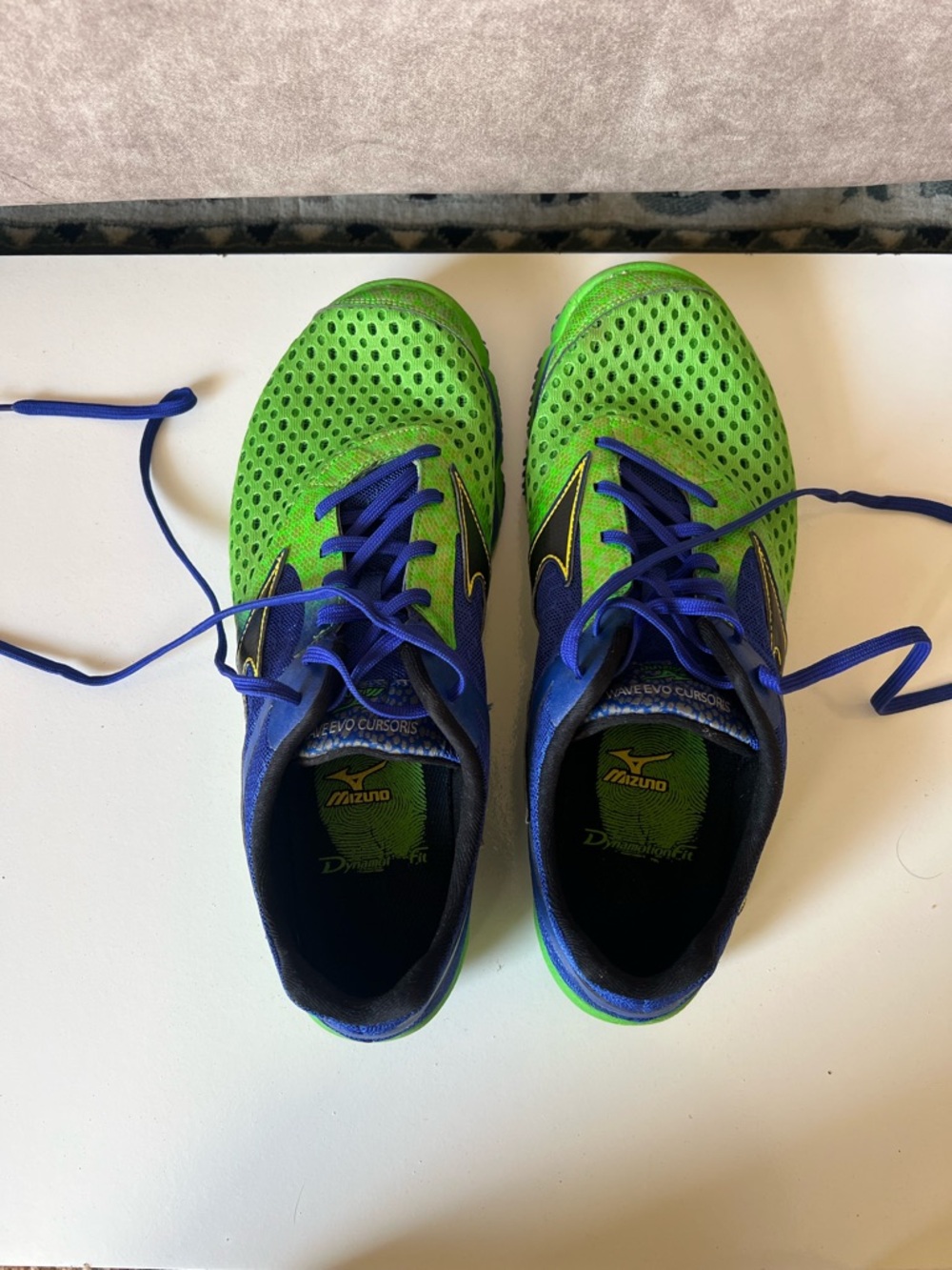 Mizuno Blue & Green Mesh Running Shoes - Picture 5 of 8